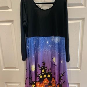 Plus Halloween Pumpkin Dress 1x